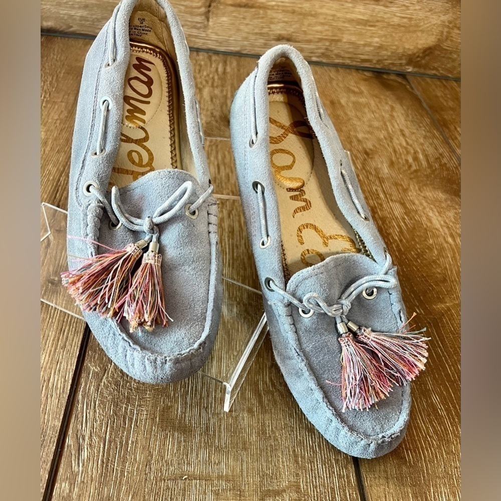 Sam Edelman Blue suede moccasin Fantene size 8